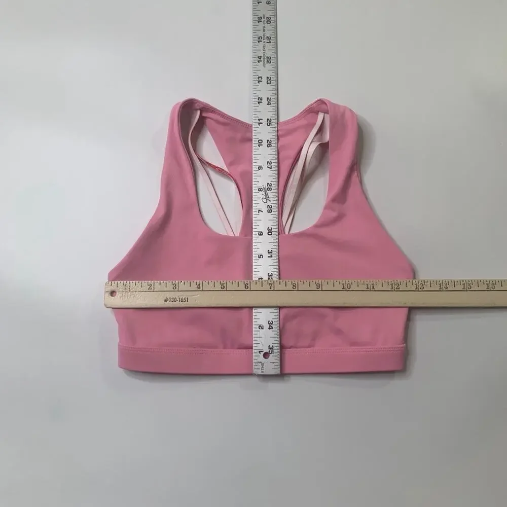 Fabletics Sports Bra Womens XS Extra Small‎ Pink Red Kessler Cross Back Yoga